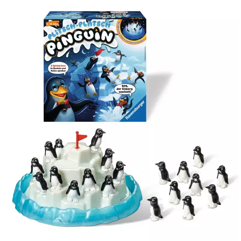 Ravensburger 213252 Plitsch-Platsch Pinguin hra na zručnosť, od 4 rokov
