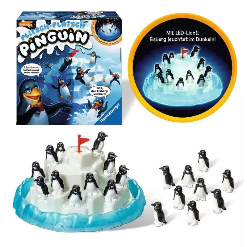 Ravensburger 213252 Plitsch-Platsch Pinguin hra na zručnosť, od 4 rokov