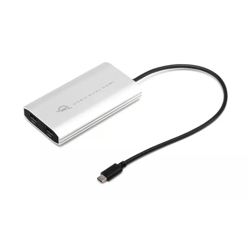 USB grafický adaptér OWC CADPDL2HDMI 3840 x 2160 pixelov strieborný