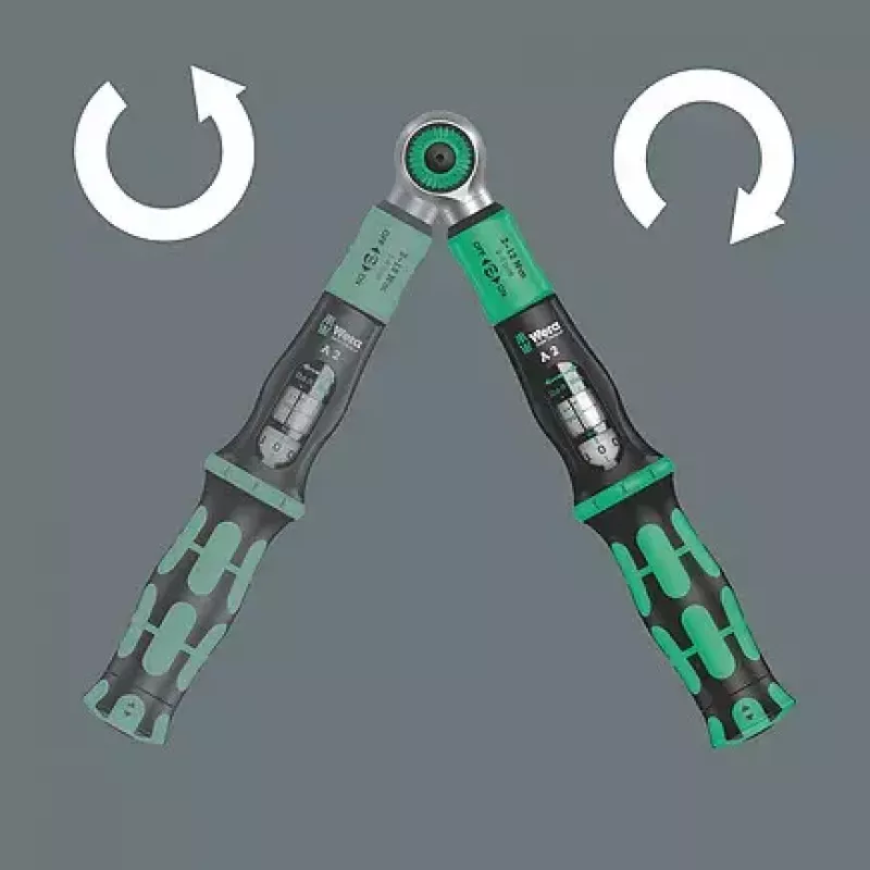 Wera 05075832001 Safe-Torque A 2 Set 1 sada momentového kľúča s račňou, 23 ks, 1/4" šesťhran, 2–12 Nm, čierna/zelená