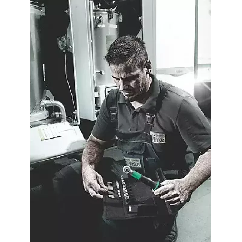 Wera 05075832001 Safe-Torque A 2 Set 1 sada momentového kľúča s račňou, 23 ks, 1/4" šesťhran, 2–12 Nm, čierna/zelená