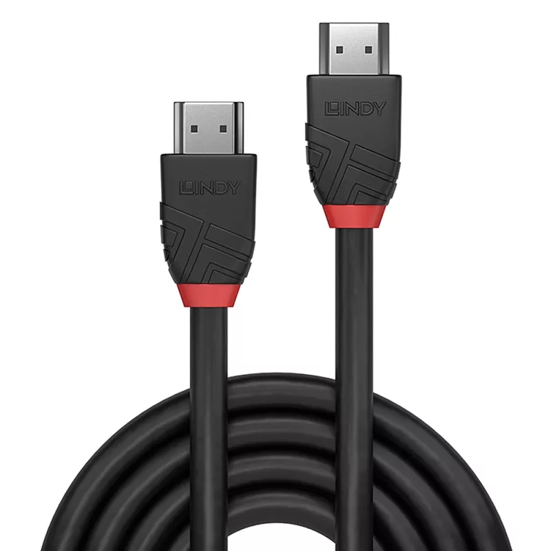 Lindy 1m High Speed HDMI kábel, Black Line, 1 m, HDMI Type-A (štandard), HDMI Type-A (štandard), 4096 x 2160 pixelov, 18 Gbit/s, čierny