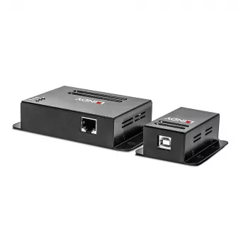 Lindy 50m 4-portový USB 2.0 Cat.6 extender, sieťový vysielač a prijímač, 50 m, 480 Mbit/s, Cat5, Cat5e, Cat6, NS1021, fosforový bronz
