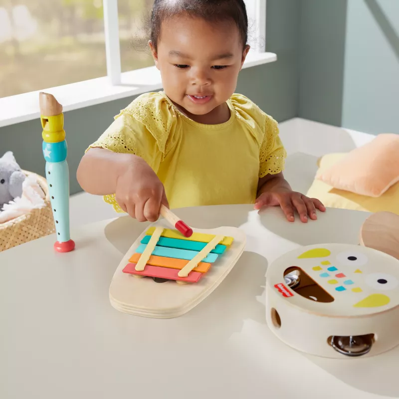 Mattel hudobná darčeková sada s drevenými nástrojmi pre malé deti