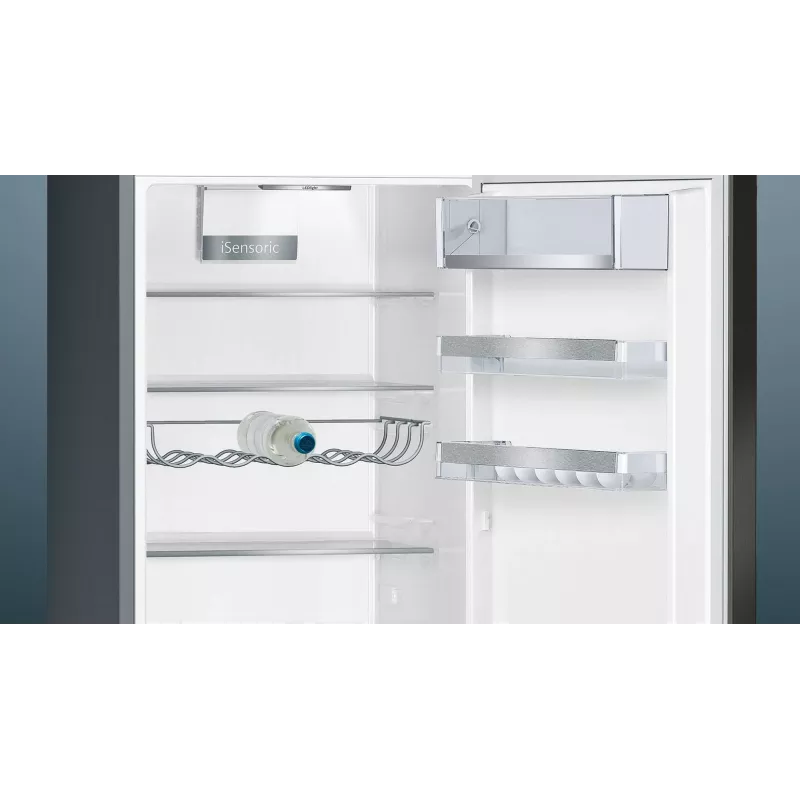 Siemens iQ500 KG39E8XBA voľne stojaca chladnička s mrazničkou, 343 l (249 l + 94 l), 201 cm, energetická trieda B, čierna / nehrdzavejúca oceľ