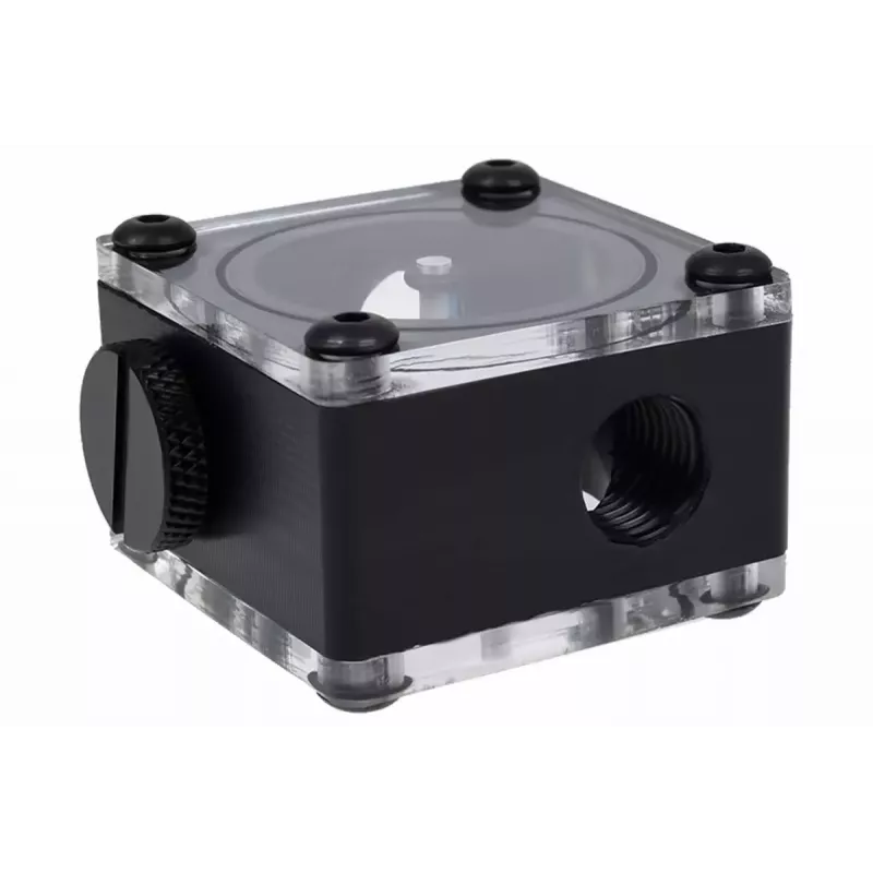 Alphacool Eisfluegel Indikátor prietoku G1/4, štvorcový, acetál, Čierny