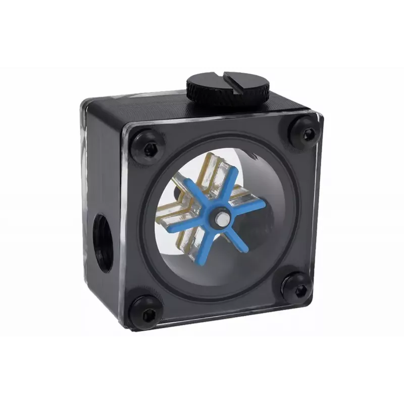 Alphacool Eisfluegel Indikátor prietoku G1/4, štvorcový, acetál, Čierny