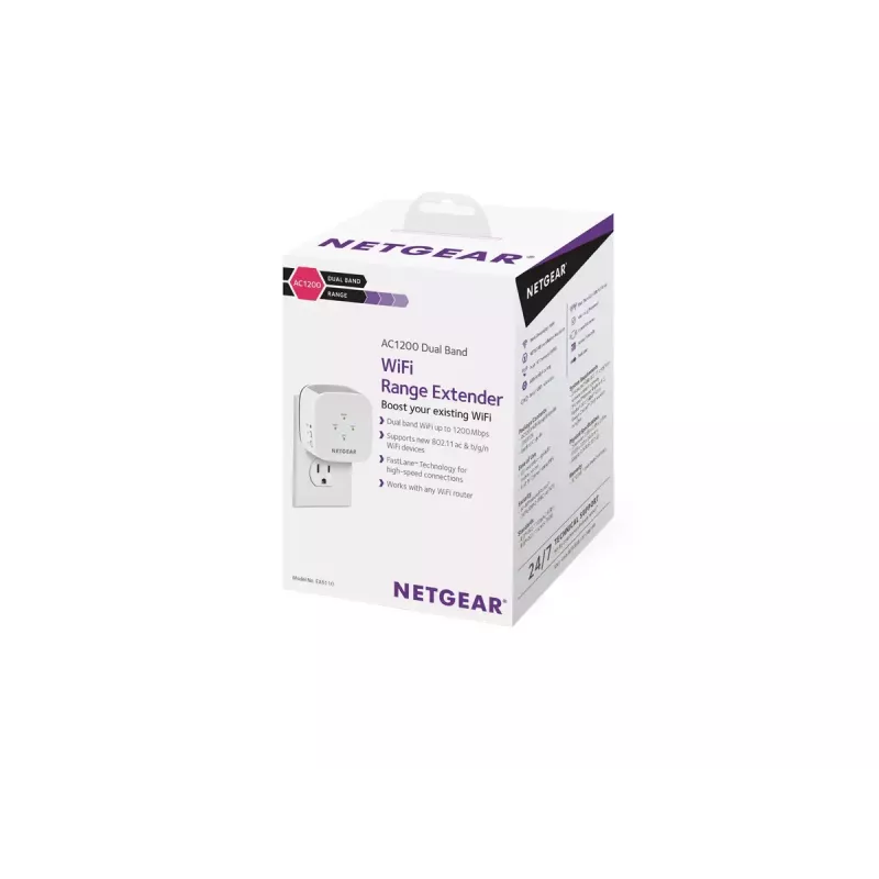 NETGEAR EX6110 sieťový vysielač a prijímač biela 10, 100, 300 Mbit/s