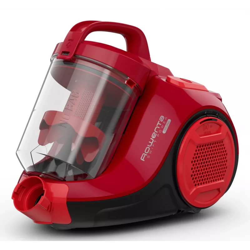 Rowenta Swift Power Cyclonic RO2913 bezvreckový podlahový vysávač, 3-stupňová filtrácia, červený