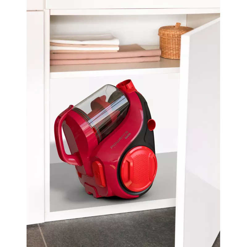 Rowenta Swift Power Cyclonic RO2913 bezvreckový podlahový vysávač, 3-stupňová filtrácia, červený