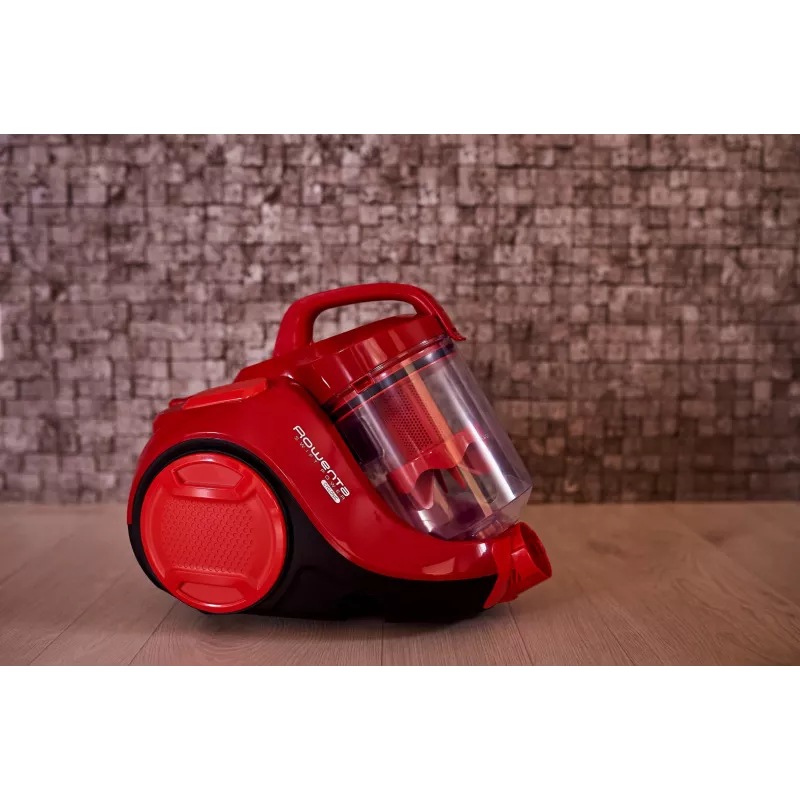 Rowenta Swift Power Cyclonic RO2913 bezvreckový podlahový vysávač, 3-stupňová filtrácia, červený