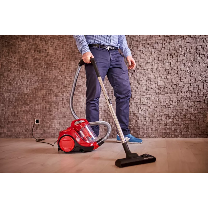 Rowenta Swift Power Cyclonic RO2913 bezvreckový podlahový vysávač, 3-stupňová filtrácia, červený