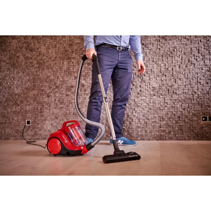 Rowenta Swift Power Cyclonic RO2913 bezvreckový podlahový vysávač, 3-stupňová filtrácia, červený