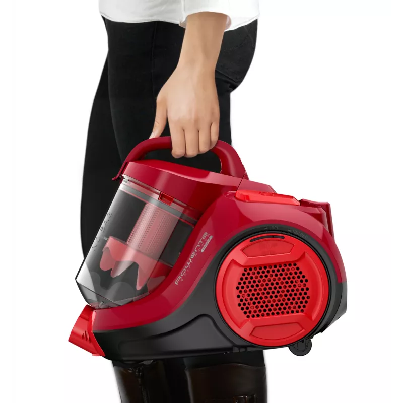 Rowenta Swift Power Cyclonic RO2913 bezvreckový podlahový vysávač, 3-stupňová filtrácia, červený