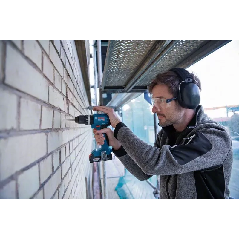 Bosch GSB 18V-45 Professional akumulátorová príklepová vŕtačka, 18 V, 45 Nm, skľučovadlo 13 mm, bez akumulátora, L-BOXX, modrá/čierna