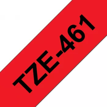 Laminovacia páska Brother TZe461 36 mm čierna na červenej