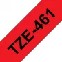 Laminovacia páska Brother TZe461 36 mm čierna na červenej
