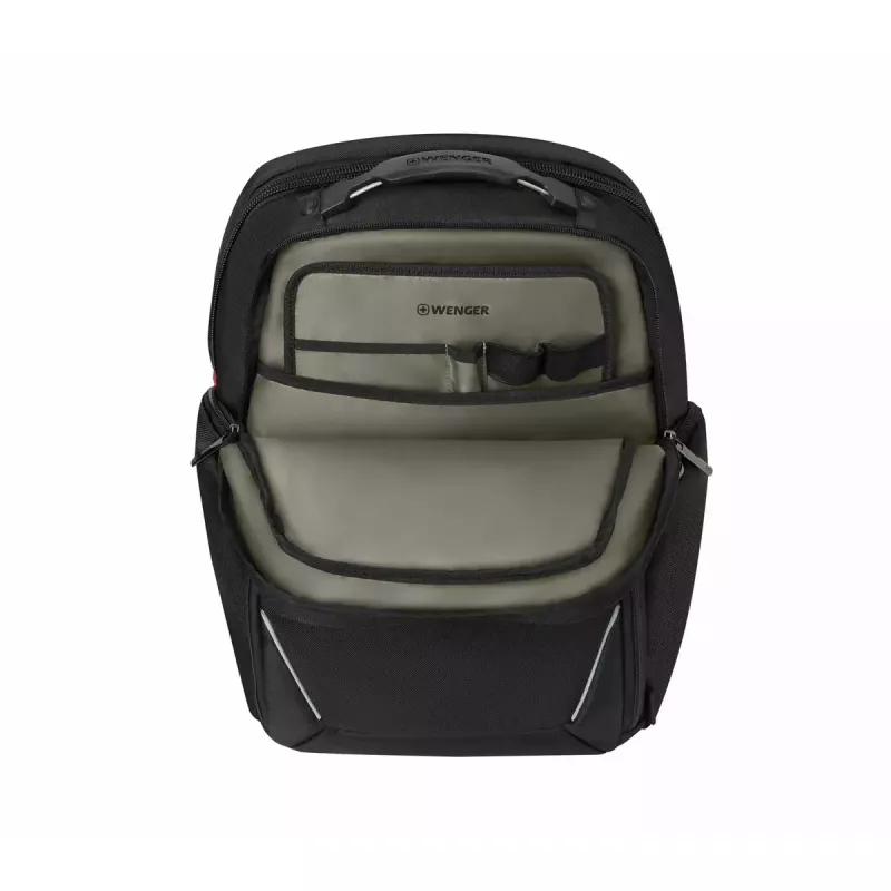 Bežný batoh Wenger SwissGear Meteor čierny polyester PVC rPET