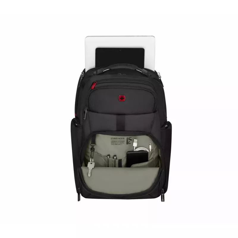 Bežný batoh Wenger SwissGear Meteor čierny polyester PVC rPET