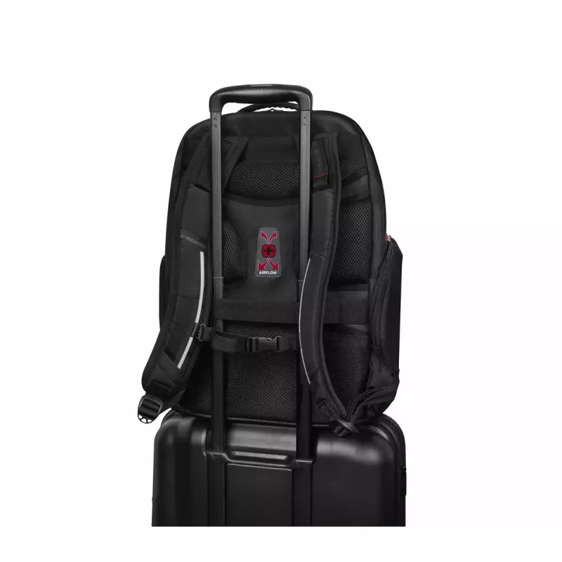 Bežný batoh Wenger SwissGear Meteor čierny polyester PVC rPET