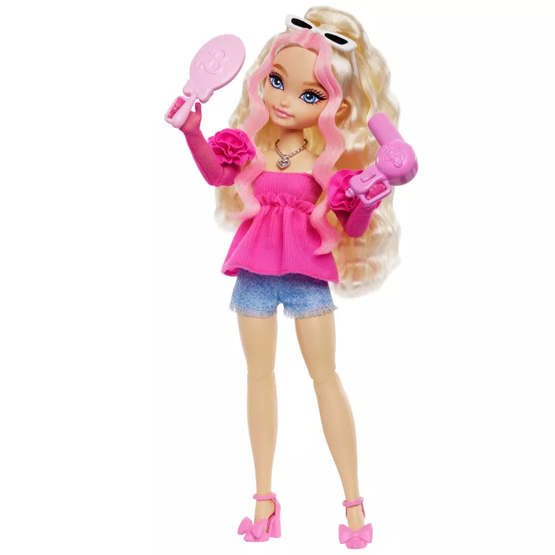 Barbie Dream Besties „Malibu“ módna bábika s 8 make-up a vlasovými doplnkami