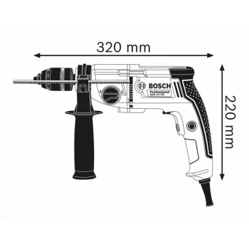 Bosch 0 601 1B2 002 vŕtačka 500 ot/min bez kľúča 2,4 kg čierna, modrá