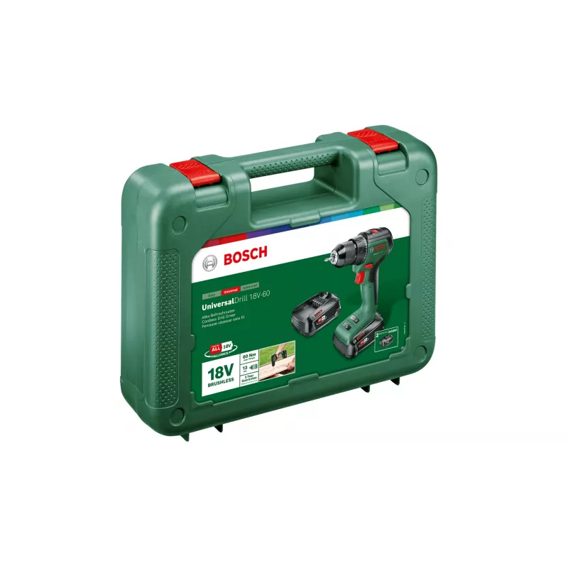 Bosch UniversalBohrschrauber 18V-60 1900 ot/min bez kľúča 1,3 kg čierna, zelená