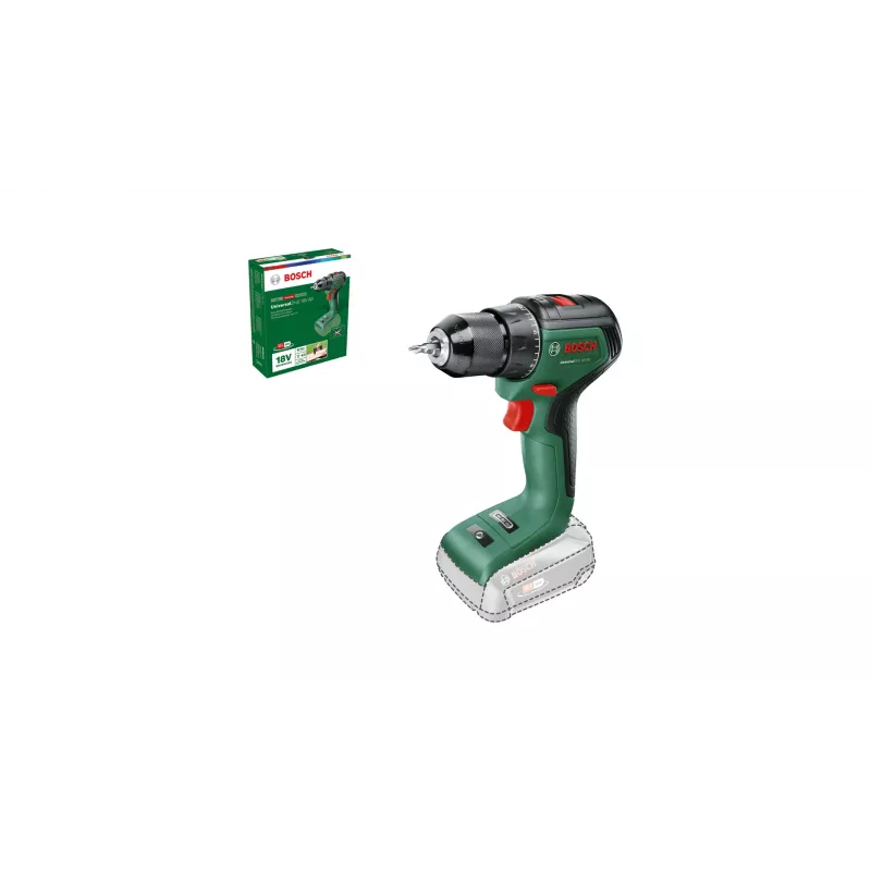 Bosch UniversalDrill 18V-60 akumulátorová vŕtačka-skrutkovač, 18 V, 60 Nm, 1900 ot./min, 2-rýchlostná, bez akumulátora, zelená/čierna