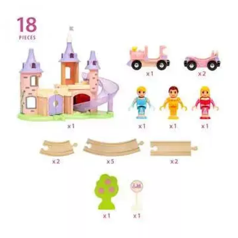 Sada drevených vozidiel a koľajníc Ravensburger 33312 — viacfarebná, pre deti od 3 rokov