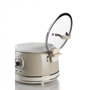 Ariete 2904 Hrniec na ryžu – Elektrický hrniec na ryžu s keramickou misou – Domáce sushi – Multivarič – Vintage Line – 3,5 L – 650 W – Béžová