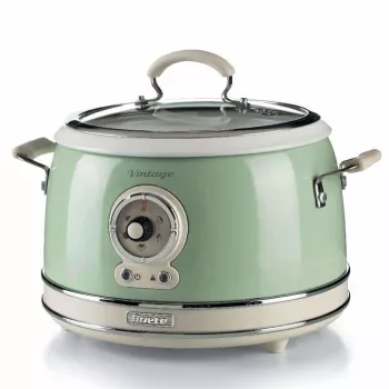 Ariete 2904 Hrniec na ryžu – Elektrický hrniec na ryžu s keramickou misou – Domáce sushi – Multivarič – Vintage Line – 3,5 L – 650 W – Zelená