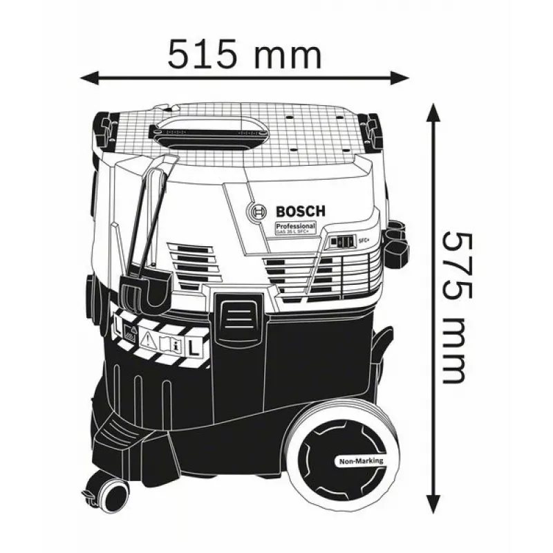 Bosch GAS 35 L SFC+ Professional Čierna, Blue 1200 W