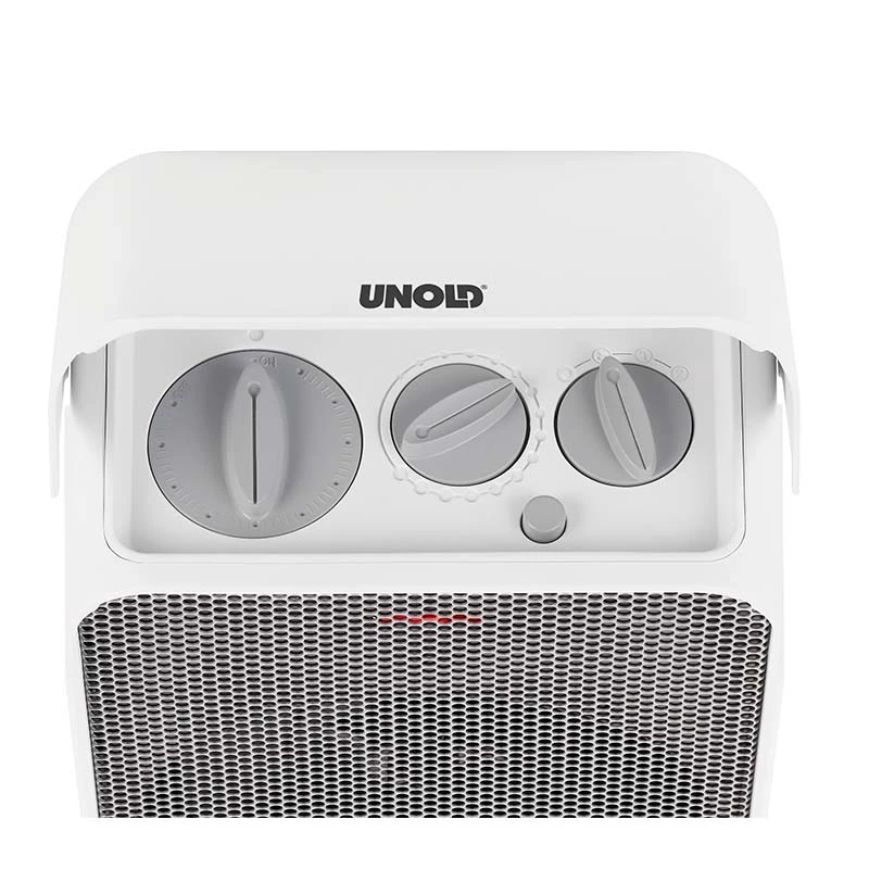 Unold 86450 elektrický teplovzdušný ventilátor do interiéru sivý, biely 2000 W teplovzdušný ventilátor