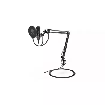 PC mikrofón ENDORFY Solum — káblový USB-C mikrofón s kardioidnou charakteristikou, 16 bit/48 kHz, 18 – 21 000 Hz, stolový stojan, 2,9 m kábel, výstup na slúchadlá, pop filter