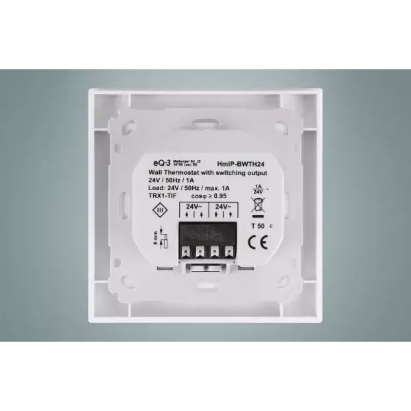 Termostat Homematic IP HmIP-BWTH24 RF biela 24V LCD
