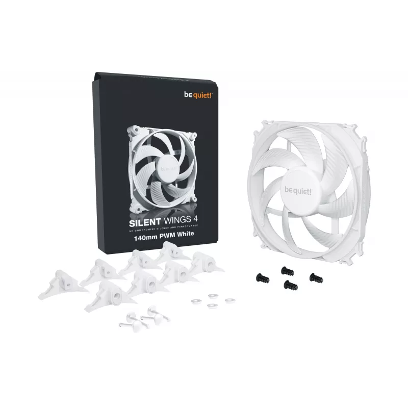 be quiet! SILENT WINGS 4 | 140mm PWM biela ventilátor do počítačovej skrine 14 cm 1 kus