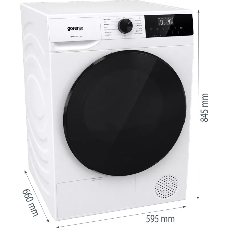 Gorenje DHNA92/DE sušička bielizne voľne stojaca predné plnenie 9 kg biela