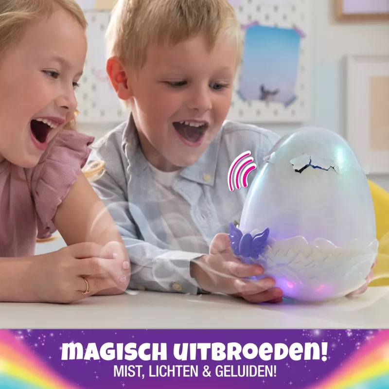 Hatchimals Alive Mystery Hatch Draggle Spinmaster ružová biela AA