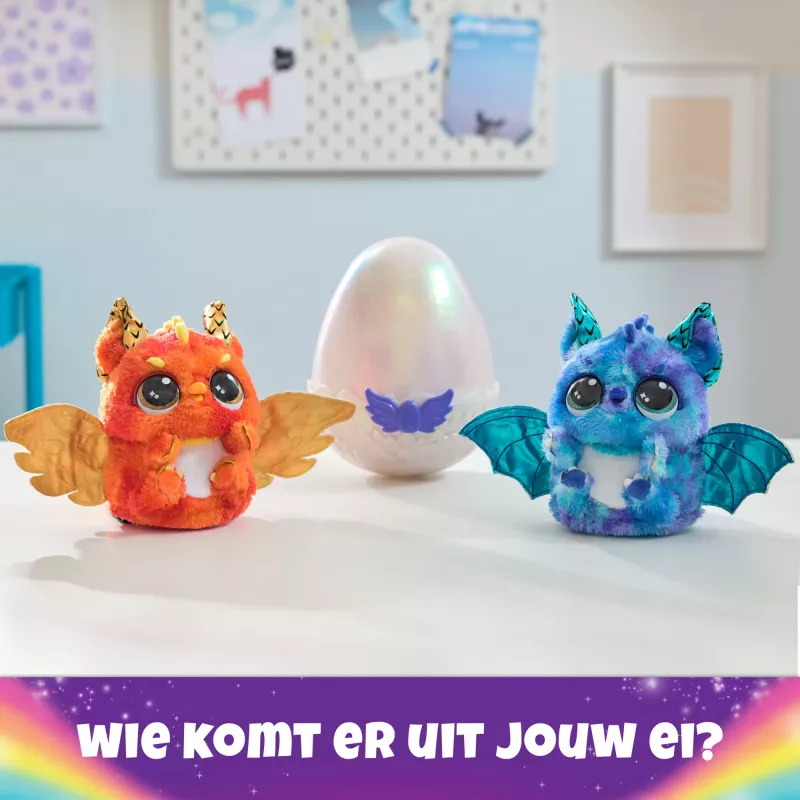 Hatchimals Alive Mystery Hatch Draggle Spinmaster ružová biela AA
