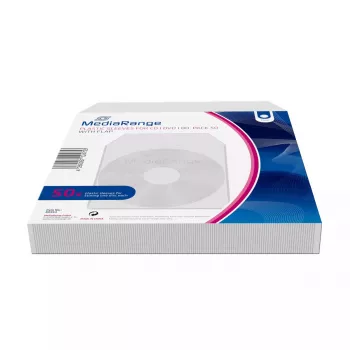 MediaRange BOX64 plastové obaly na CD/DVD, priehľadné, 50 ks