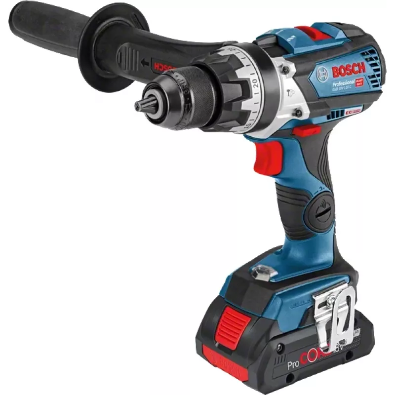 Bosch Professional GSB 18V-110 C akumulátorová príklepová vŕtačka-skrutkovač, 18 V, 2100 ot./min, 2x ProCORE18V 4,0 Ah, nabíjačka, L-BOXX, modro-čierna