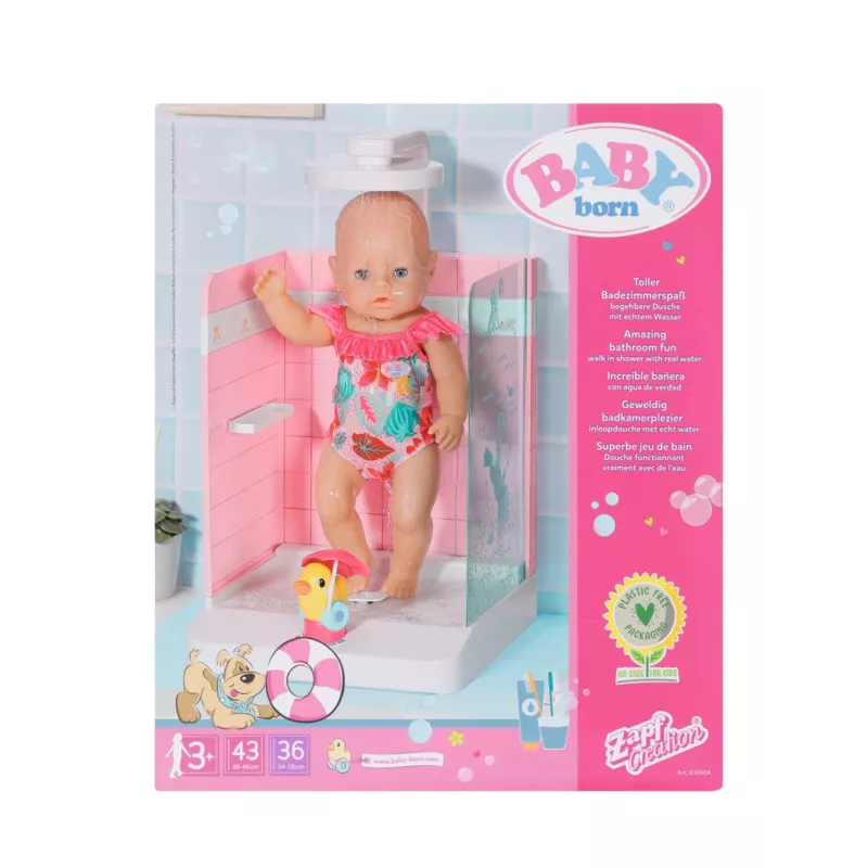 Kúpeľ pre bábiky BABY born Bath Walk in Shower odporúčaný vek 3 roky