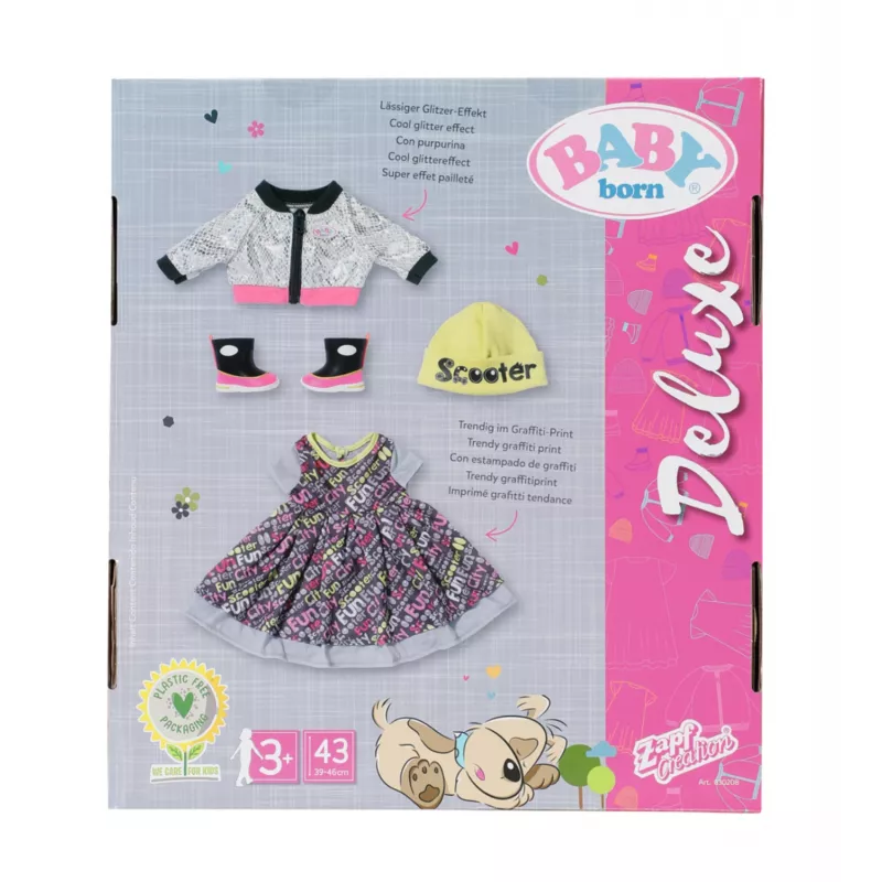 Sada oblečenia pre bábiky BABY born City Deluxe Style od 3 rokov 180 g