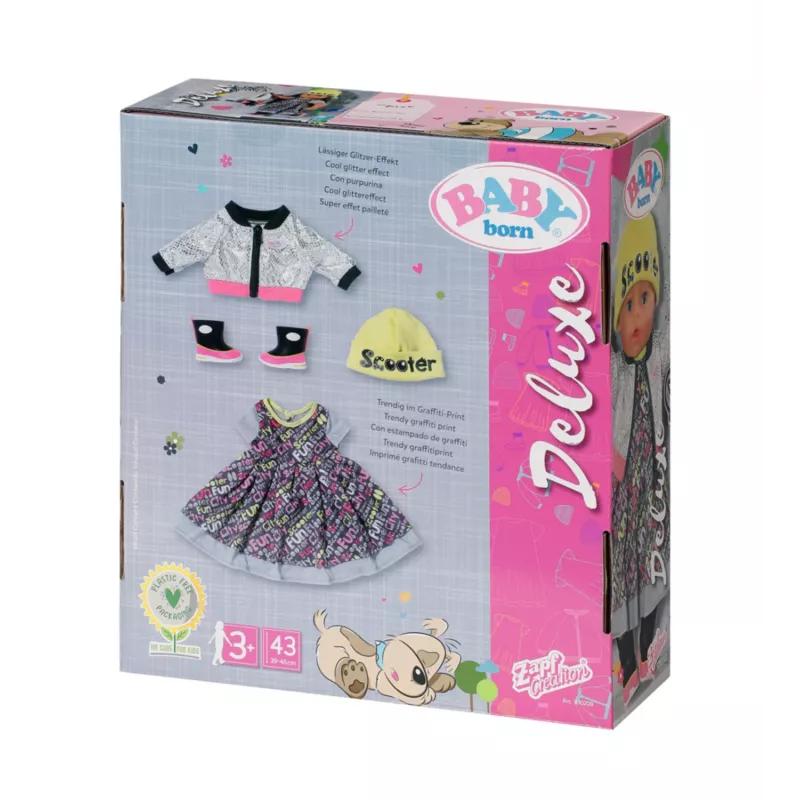 Sada oblečenia pre bábiky BABY born City Deluxe Style od 3 rokov 180 g