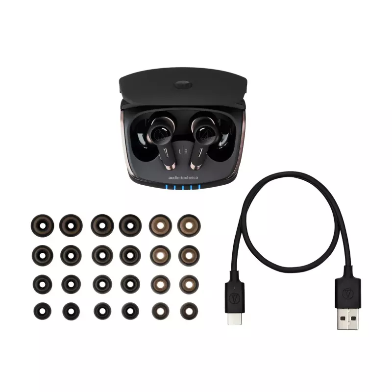 Audio-Technica ATH-TWX9 slúchadlá — True Wireless In‑ear TWS, 10–40000 Hz, Bluetooth, hnedá