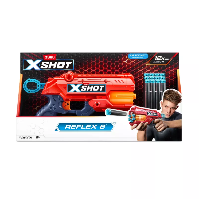 ZURU XSHOT Excel Reflex 6 blaster na šípky so šípkami