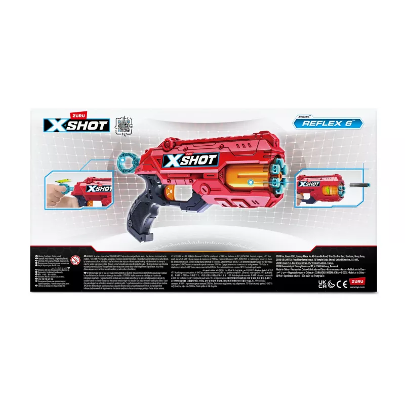 ZURU XSHOT Excel Reflex 6 blaster na šípky so šípkami