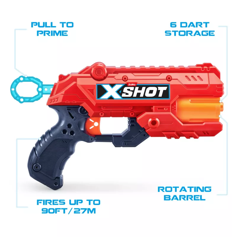 ZURU XSHOT Excel Reflex 6 blaster na šípky so šípkami