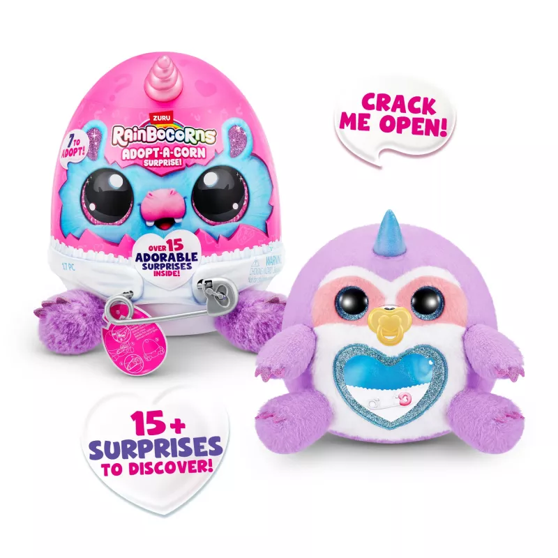 Figúrka Zuru Rainbowcorns Adopt-A-Corn Surprise — triedená zberateľská minifigúrka (sortiment)