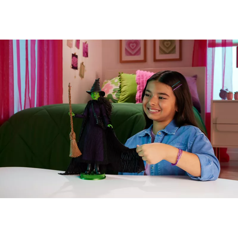 Zberateľská bábika MATTEL Wicked Deluxe Elphaba HXY38 – postava, pohyblivá, detailný kostým